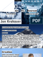 Into Thin Air vs. Everest: by Jon Krakauer by Baltasar Kormákur