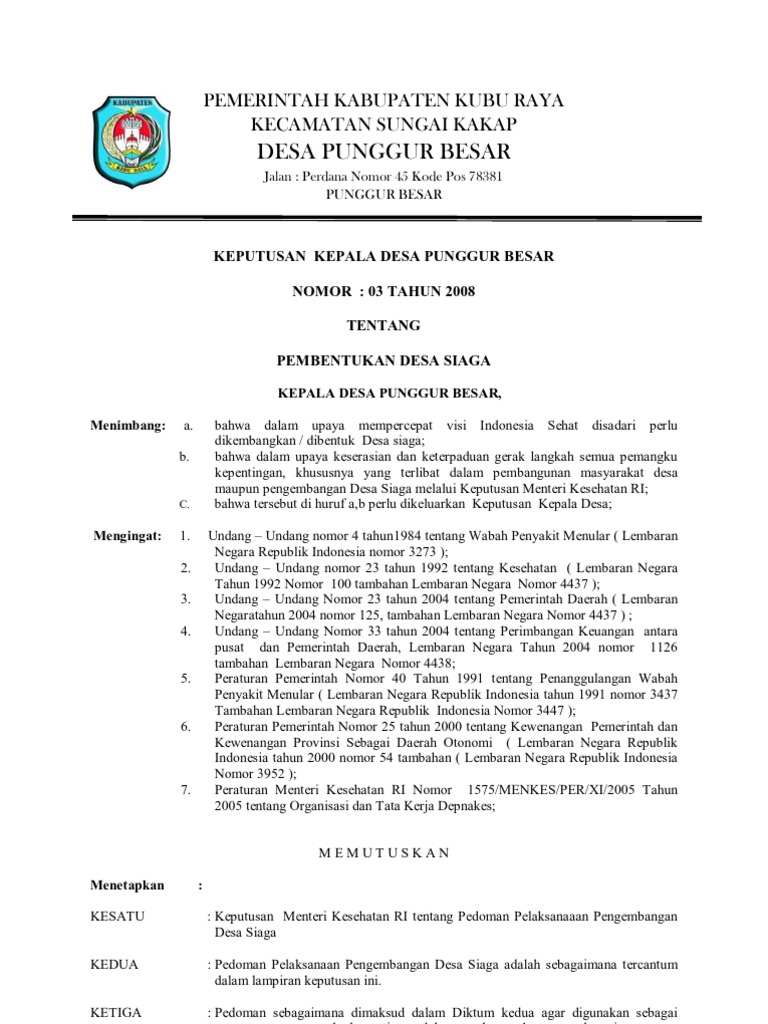 Sk Desa Siaga