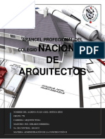Arancel Profesional del colegio nacional de Arquitectos