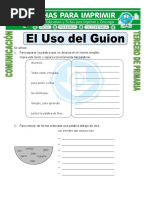 Ficha Uso Del Guion Para Tercero de Primaria