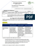 A4° CC - SS Sem 04 - Los Riesgos de La Informalidad Financiera