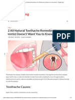 12 All Natural Toothache Remedies Your Dentist Doesn't Want You To Know About - Healthy Blog