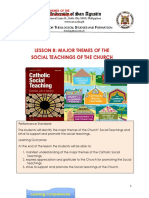 CHF 12 Lesson 8 Major Themes of The Catholic Social Teachings