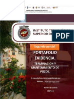 PORTAFOLIO DE EVIDENCIAS- TERMINACION Y MANTENIMIENTO DE POZOS- 2PARCIAL
