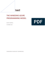The Windows Azure Programming Model: David Chappell OCTOBER 2010
