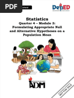 PDF 3 Statistics and Probability g11 Quarter 4 Module 3 Formulating Null and Alternative Hypotheses