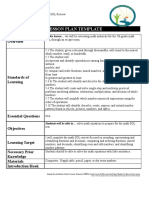 Lesson Plan Template: in This Lesson We Will Be Reviewing Math Materials For The 5th Grade Math