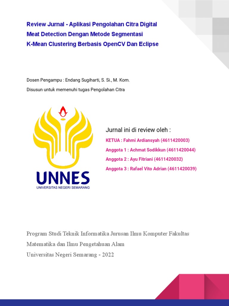 Artikel - Review Jurnal Pengolahan Citra | PDF | Sains & Matematika ...