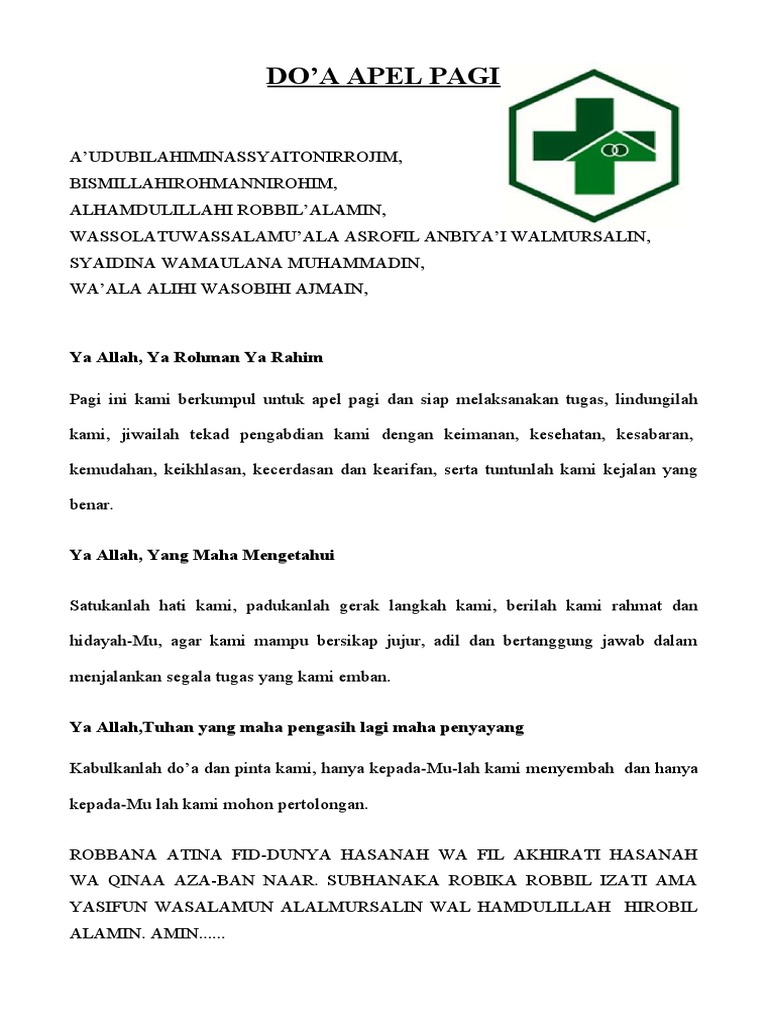 Do'a Apel Pagi | PDF