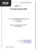 Download Teaching Speaking Course Outline 2009-01 by Cris De Guzman SN57732605 doc pdf