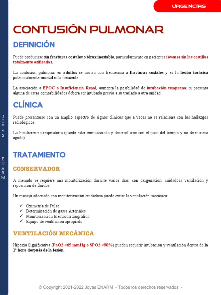 Contusión Pulmonar y Contusión Cardiaca | PDF | Electrocardiografia ...