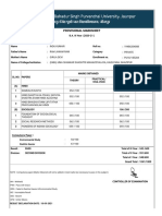 Provisional Marksheet: Environmental Study Rashtra Gaurav