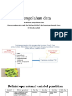 Pengolahan Data Dari Hasil PULDAT DGN Kueiosner GF