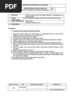 Transformer Oil Sampling Procedure Guide | PDF | Syringe | Equipment