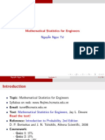 Mathematical Statistics for Engineers: Nguyễn Ngọc Tứ