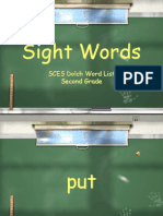 Sight Words: SCES Dolch Word List Second Grade