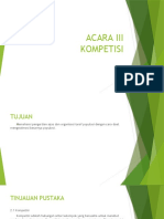 Acara Iii Kompetisi