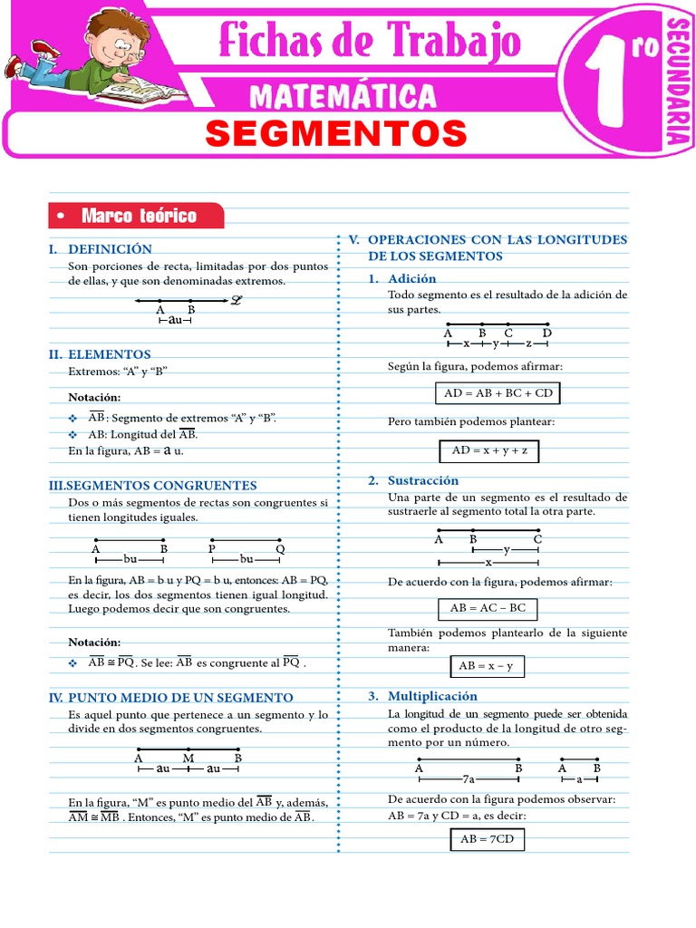 Ejercicios de Segmentos para 1º Secundaria | PDF | Matemáticas ...