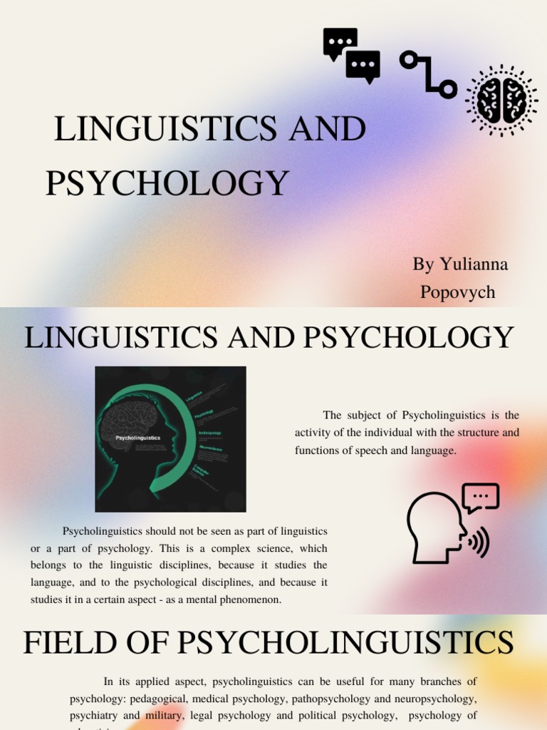 Linguistics and Psychology | PDF | Psychology | Psycholinguistics