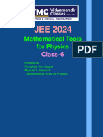 Mathematical Tools For Physics: Class-6