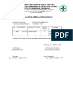 Daftar Kiriman Surat Dinas