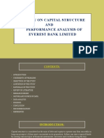 A Study On Capital Structure AND Performance Analysis of Everest Bank Limited