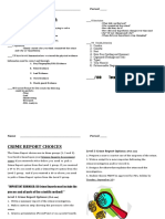 Grading Rubric For Crime Report:: Name - Period