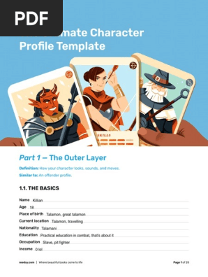 Reedsy Character Profile Template 2021