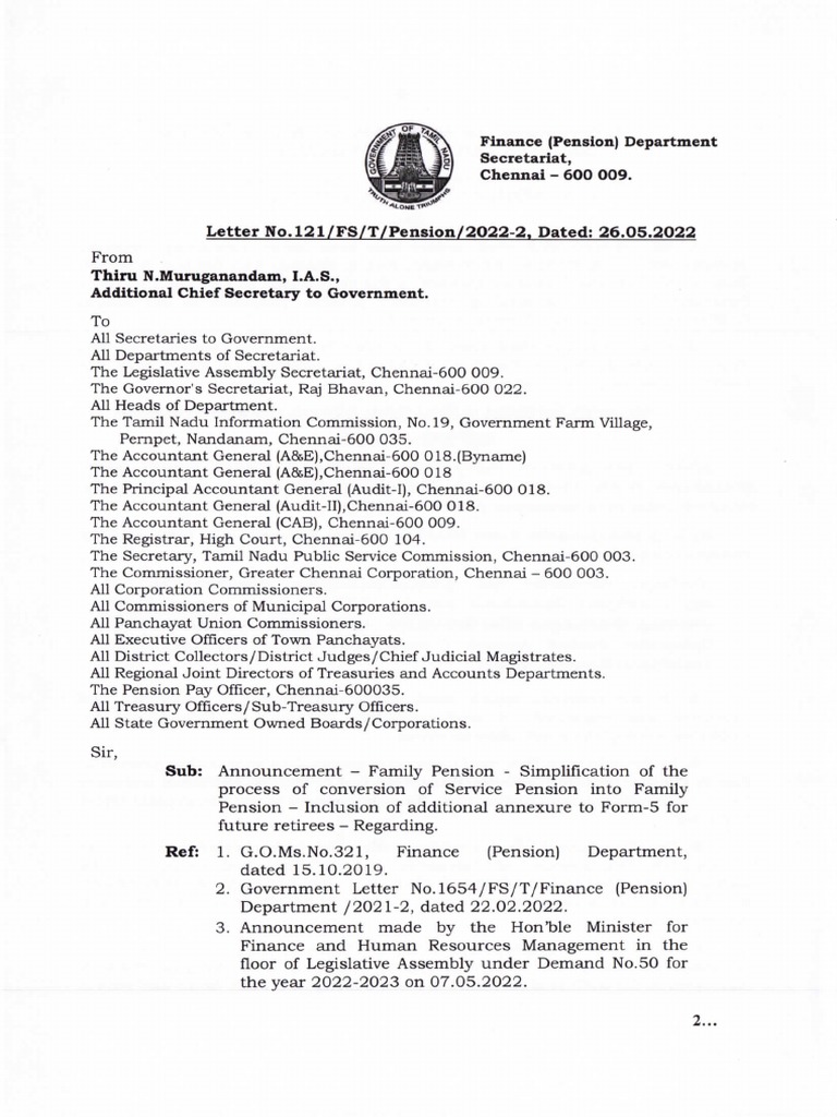 Govt. Letter 121 | PDF