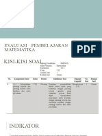 Evaluasi Pembelajaran Matematika