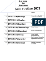 SEE Exam Routine 2075