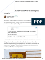 Development Databases in Docker Aren't Good Enough - by Christopher Heppell - Spawn DB - Jun, 2021 - Medium