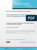 Concentración de La Oferta Inmobiliaria y Nuevos Agentes en El Gran La Plata