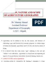 Definition, Nature and Scope of Agriculture Geography