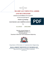 Low Power 4-Bit Alu Using Full Adder and Multiplexer: Bachelor of Technology Electronics and Communication Engineering