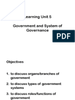 Learning Unit 5 Government and System of Governance