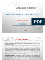 Workshop Manufacturing Practices: Fit and Tolerance