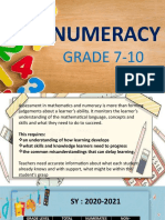 Numeracy: GRADE 7-10
