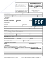 Requerimento de isenção de taxa de ocupação