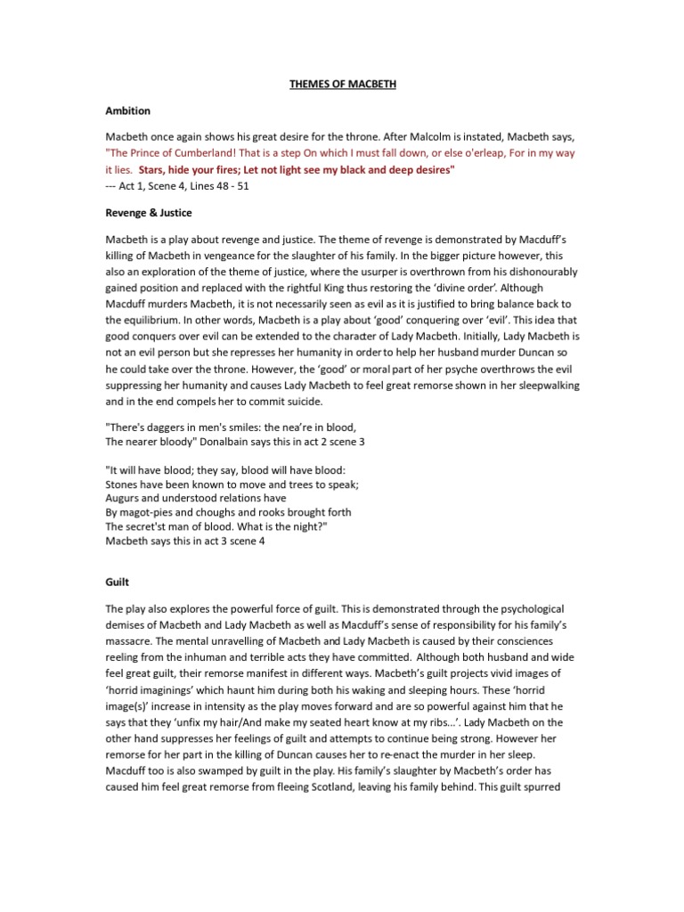 Themes of Macbeth