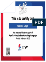 Certificate PF Pepsi From Viral Fission