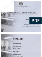 GRAU DE SATISFAÇÃO DOS UTENTES DO SERVIÇO DE URGÊNCIA