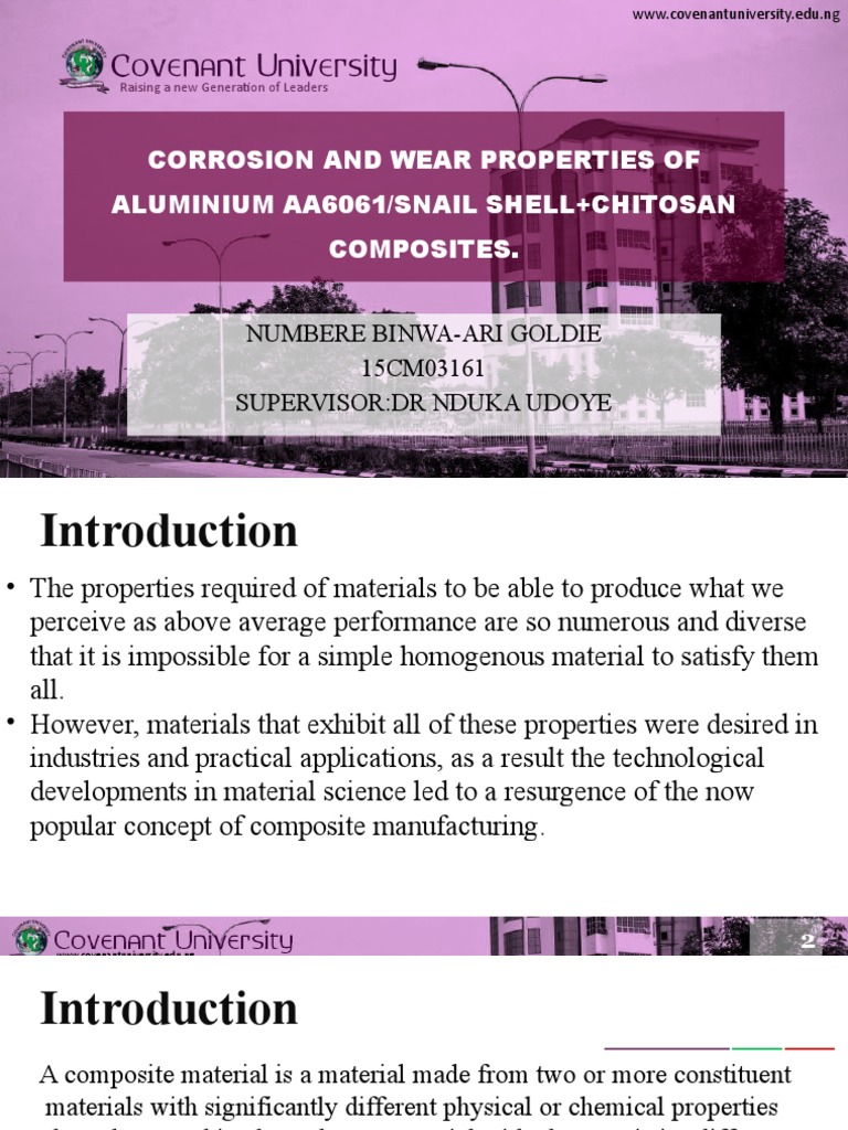 Corrosion Properties of AA6061 Composites | PDF | Composite Material ...