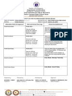 Department of Education Tarlac National High School Main: Individual Daily Log and Accomplishment Report (Idlar)