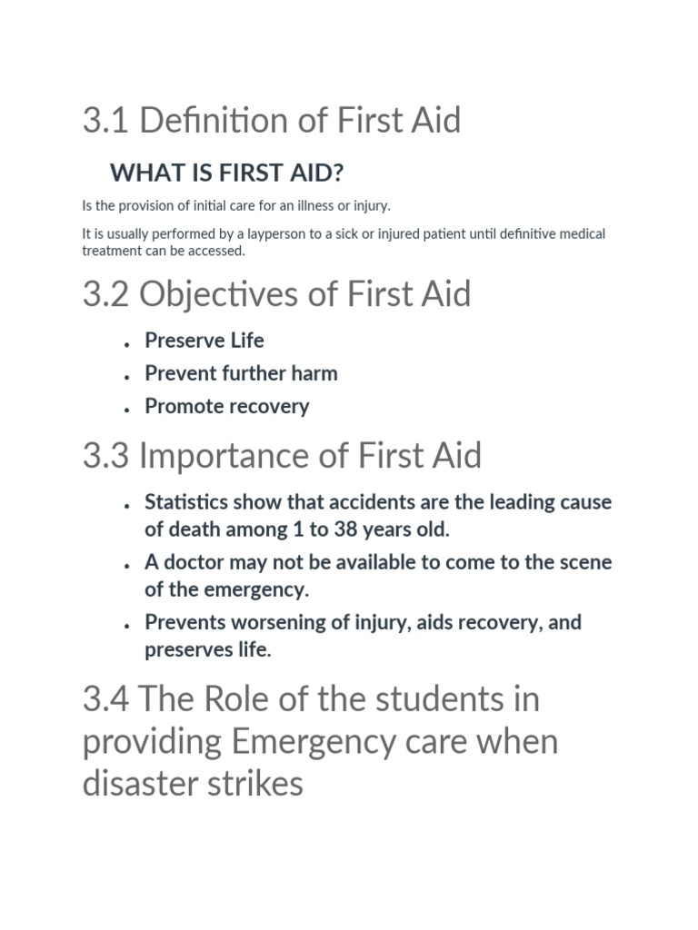 First Aid PDF