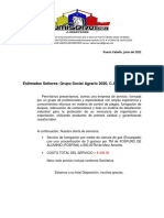 Cotización de Fumigacion A 800 TM de Maiz Amarillo ALIPRI