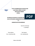 Informe de Pasantiasadministración de Empresas