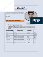 Hardik Kuriya's Resume Summary