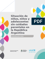 Situación de Niñas, Niños y Adolescentes Sin Cuidados Parentales en La República Argentina