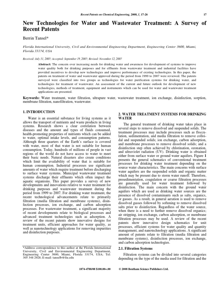 New Water and Waste Water Treatment System | PDF | Sewage Treatment ...